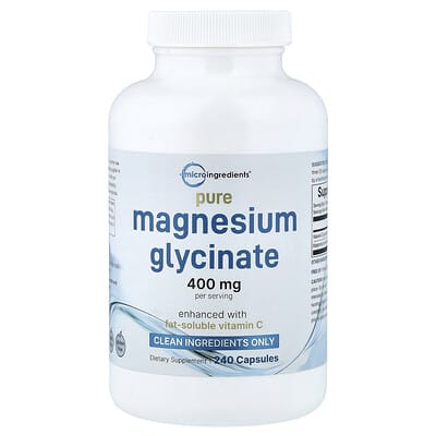 Чистый глицинат магния Pure Magnesium Glycinate, 240 капсул