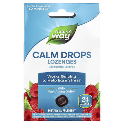 Пастилки Calm Drops Lozenges, Raspberry, 24 шт.