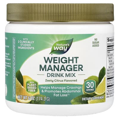 Смесь для напитка Weight Manager, Zesty Citrus, 6 oz (174.3 g)