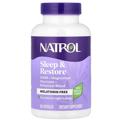 Natrol Sleep & Restore, Melatonin Free, 60 капсул