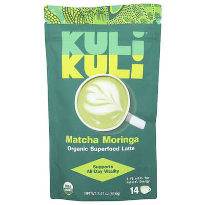 Латте суперфуд Matcha Moringa, 3.41 oz (96.6 g)