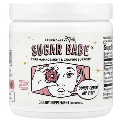 Sugar Babe™, поддержка контроля углеводов и тяги, 60 капсул