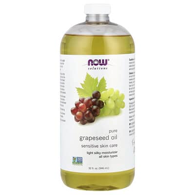 Масло виноградных косточек Solutions, Pure, для всех типов кожи, 32 fl oz (946 ml)