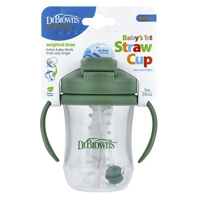 Baby's 1st Straw Cup, 6 Months +, Olive Green , 9 oz (270 ml)