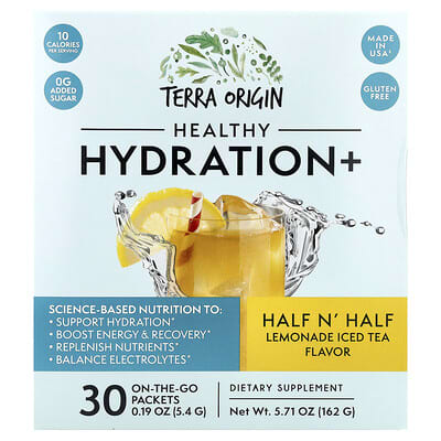 Healthy Hydration+ лимонадный айс-ти Half N' Half, 30 пакетиков по 0.19 oz (5.4 g)