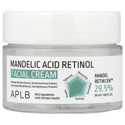 Омолаживающий крем для лица APLB Mandelic Acid Retinol, 1.86 fl oz (55 ml)