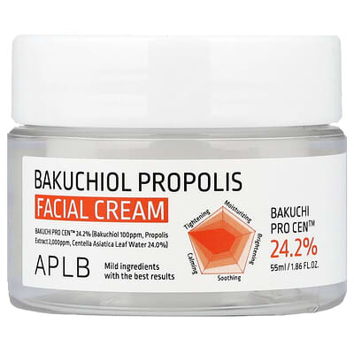 Омолаживающий крем для лица с бакучиолом и прополисом, 55 ml