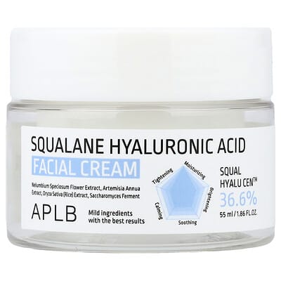 Squalane Hyaluronic Acid крем для лица, 1.86 fl oz (55 ml)