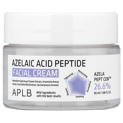 Омолаживающий крем для лица с пептидами азелаиновой кислоты, 55 ml