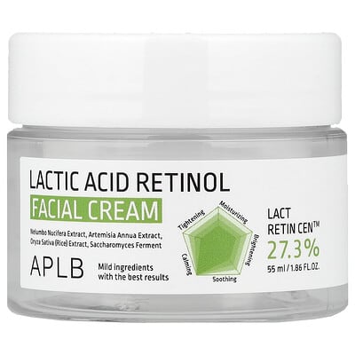 APLB крем для лица с молочной кислотой и ретинолом, 1.86 fl oz (55 ml)