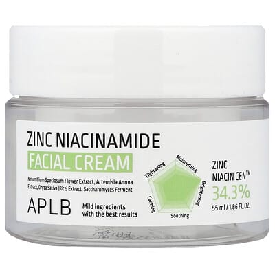 APLB Крем для лица с цинком и ниацинамидом, 1.86 fl oz (55 ml)