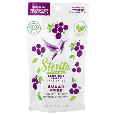 Леденцы Stevita Naturals Sugar Free Hard Candy, Glorious Grape, 3 oz (85 g)