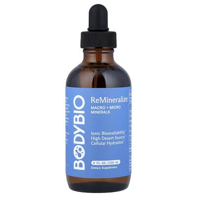 Минеральный комплекс BodyBio Remineralize, Macro + Micro Minerals, 4 fl oz (118 ml)