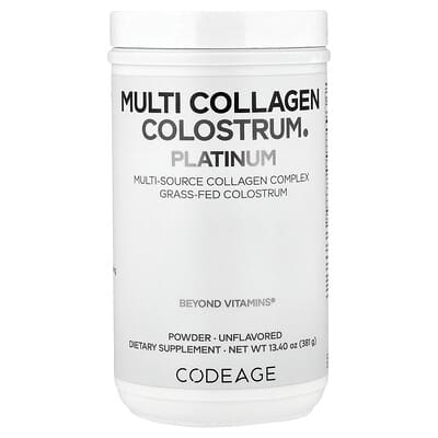 Мультиколлаген Colostrum Platinum, без вкуса, 13.4 oz (381 g)