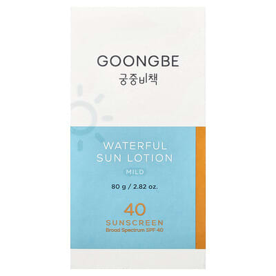 Waterful Sun Lotion Sunscreen, Mild, SPF 40, 2.82 oz (80 g)