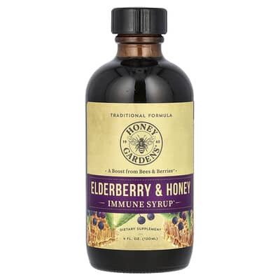 Сироп для иммунитета, бузина и мёд, 4 fl oz (120 ml)