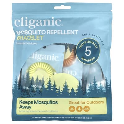 Mosquito Repellent Bracelet, One Size Fits All, 5 Individually Wrapped Bracelets