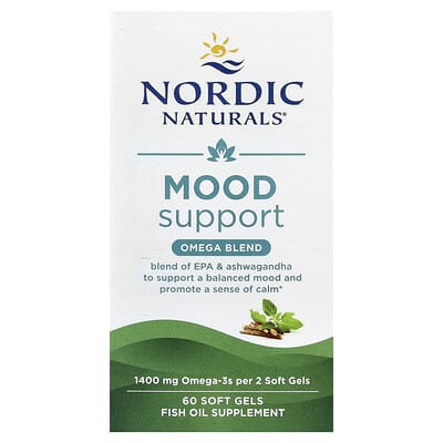 Nordic Naturals Mood Support, Omega Blend, 60 мягких капсул