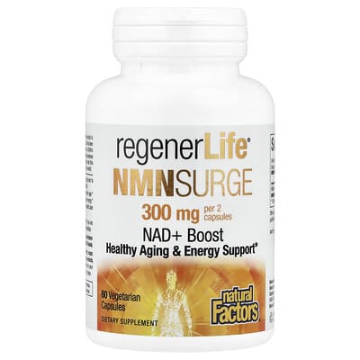 RegenerLife®, NMN Surge, 60 Vegetarian Capsules (150 mg per Capsule)