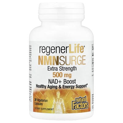 RegenerLife®, NMN Surge, 500 mg, 30 Vegetarian Capsules