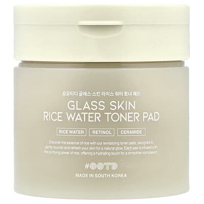 Glass Skin Rice Water Toner Pad, 70 Pads