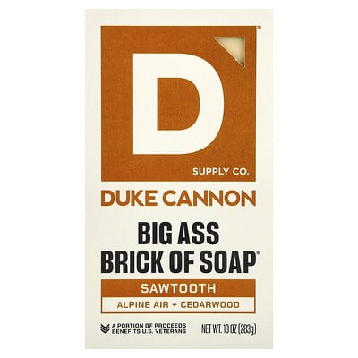 Кусковое мыло Duke Cannon Supply Co. Big Brick Of Bar Soap®, Sawtooth, 10 oz (283 g)
