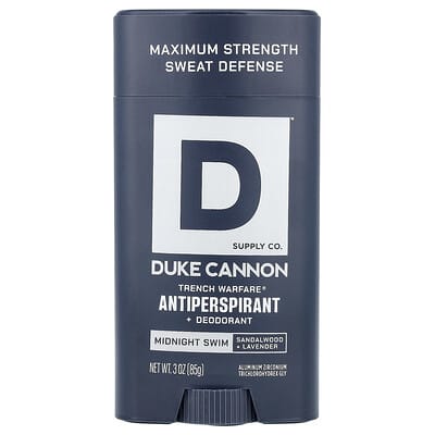 Trench Warfare® Antiperspirant + Deodorant, Midnight Swim, Sandal Wood + Lavender, 3 oz (85 g)
