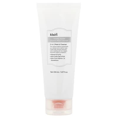 Очищающая маска-гель Dear, Klairs Freshly Juiced Vitamin Mask Cleanser, 5.07 fl oz (150 ml)