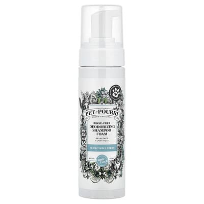Шампунь-пенка Pet-Pourri™, Rinse-Free Deodorizing, Pawsitively Fresh, 6 fl oz (177 ml)