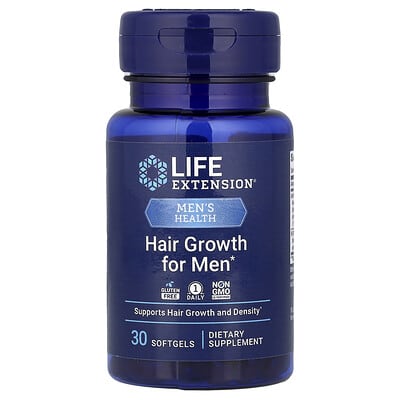 Мужские витамины для роста волос Life Extension, 30 капсул