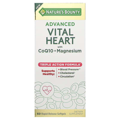 Advanced Vital Heart с CoQ10 + Magnesium, 60 мягких капсул