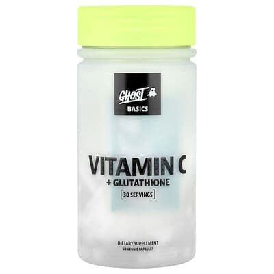 Basics, Vitamin C + Glutathione, 60 Veggie Capsules