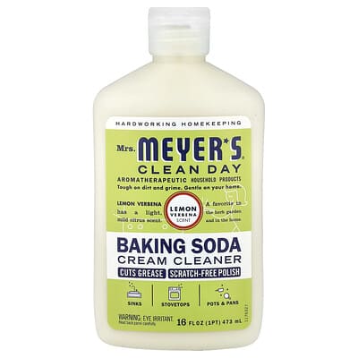 Очищающий крем Mrs. Meyers Clean Day Baking Soda Cream Cleanser, Lemon Verbena, 16 fl oz (473 ml)