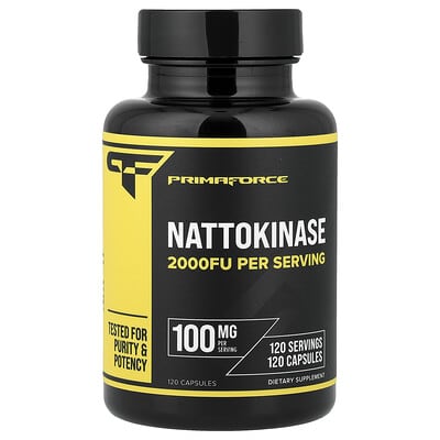 Наттокиназа, 100 mg, 120 Capsules