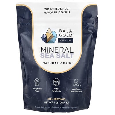 Baja Gold Salt Co. Морская соль Mineral Sea Salt, 454 g