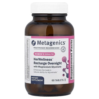 Women's Health, HerWellness™ Recharge Overnight With Magnesium Glycinate, 60 Tablets