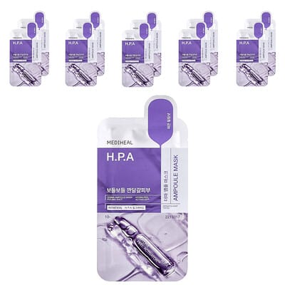 H.P.A Derma Ampoule Beauty Mask, 10 Sheets, 0.87 fl oz (26 ml)