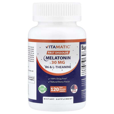 Мелатонин, B6 и L-теанин Vitamatic 120 таблеток