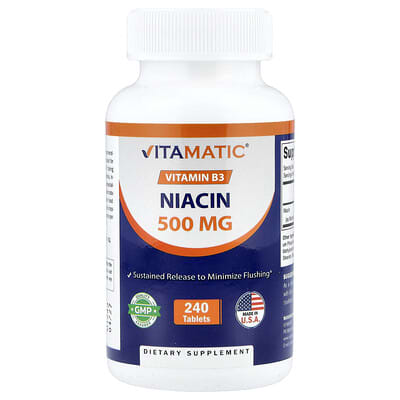 Niacin, 500 mg, 240 Tablets