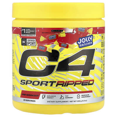 C4® Sport Ripped, Pre-Workout, Jolly Rancher Cherry, 9.4 oz (266 g)