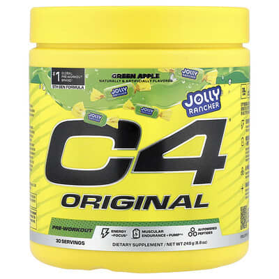 C4® Original предтренировочный комплекс, Jolly Rancher Green Apple, 8.8 oz