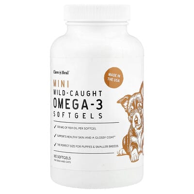 Мягкие капсулы Omega-3 для собак и кошек, 180 капсул