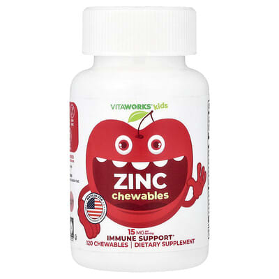Kids, Zinc, Cherry, 120 Chewables