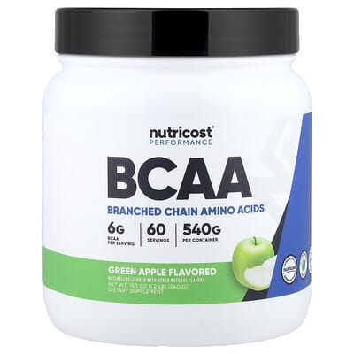 BCAA Performance, зеленое яблоко, 1.2 lb (540 g)