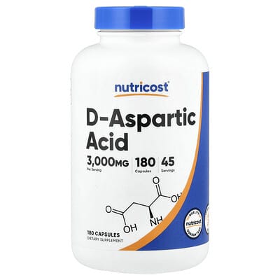 D-Aspartic Acid, 180 капсул (750 mg на капсулу)