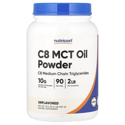 Порошок C8 MCT Oil, без вкуса, 2 lb (907 g)