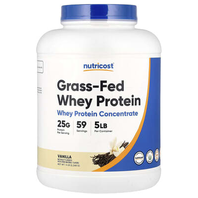 Сывороточный протеин Grass-Fed, ваниль, 2,268 g