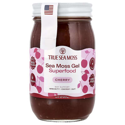 Sea Moss Gel Superfood, Cherry, 16 fl oz (473 ml)