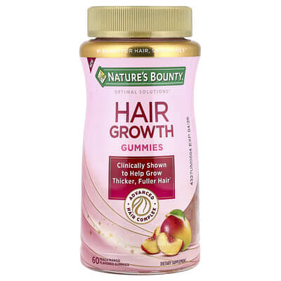 Желейные витамины для роста волос Nature's Bounty Peach Mango
