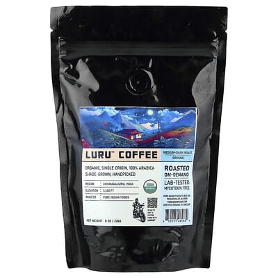 Luru™ Coffee, Ground, Medium-Dark Roast, 8 oz (226 g)